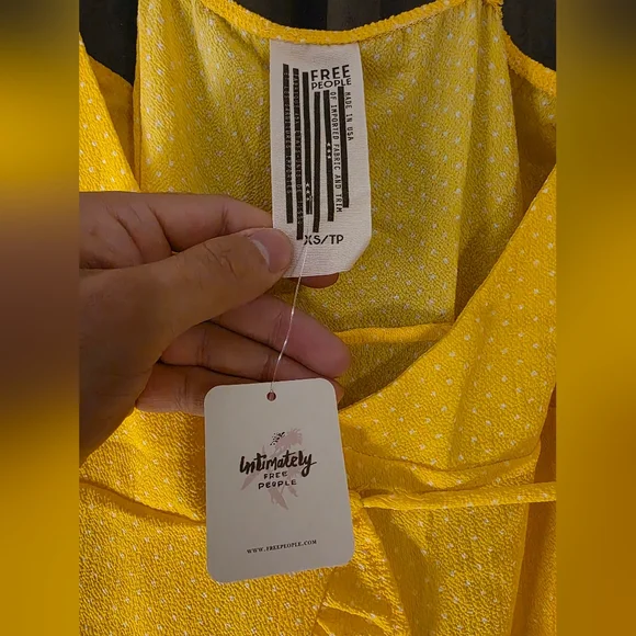 Free People Sunny Yellow Textured Dress - Picture 4 of 4